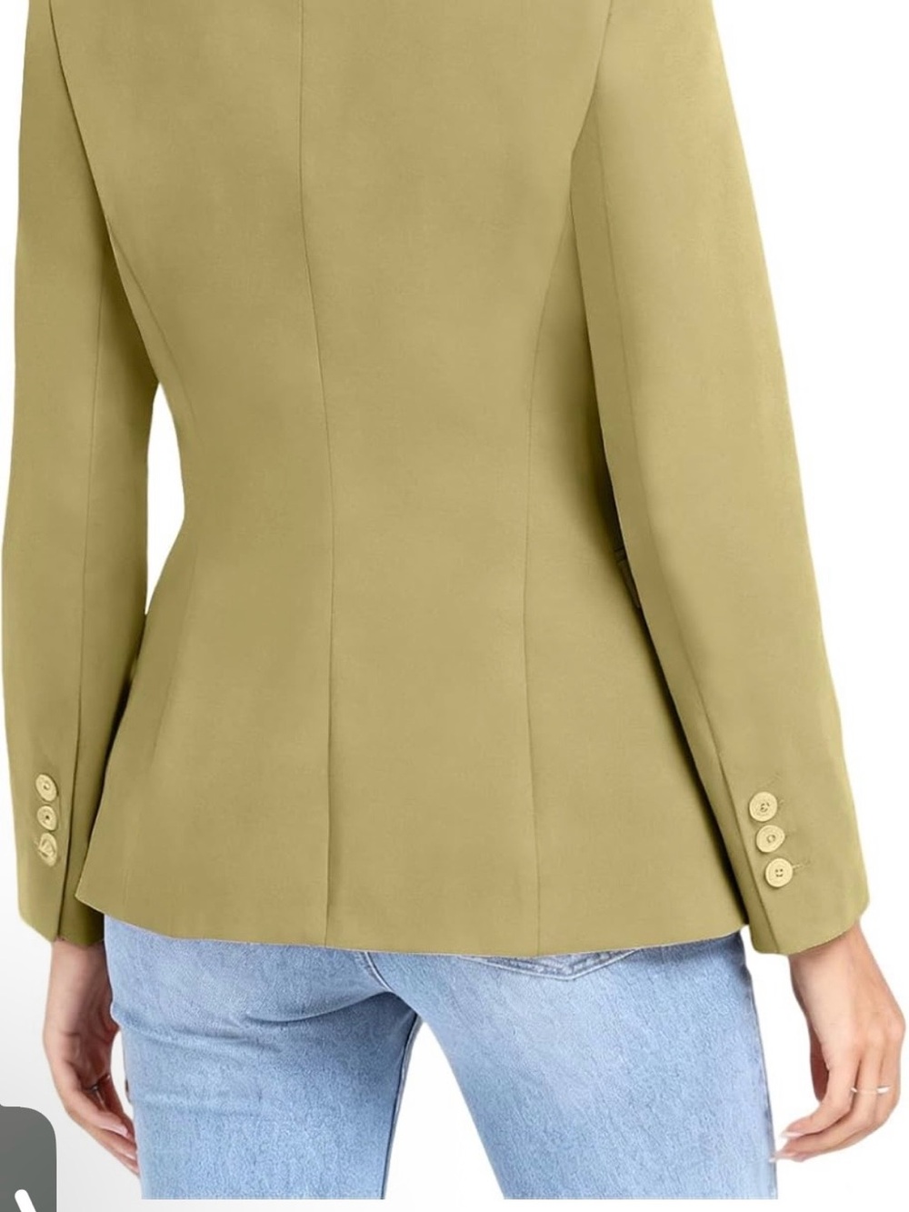 Women's Tailored Light Olive Blazer Jacket